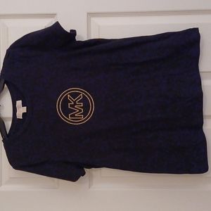 Michael Michael kors black with gold bling logo on front in circle size large